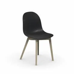 1665 Academy Connubia© Chaise scandinave en polypropylène et bois