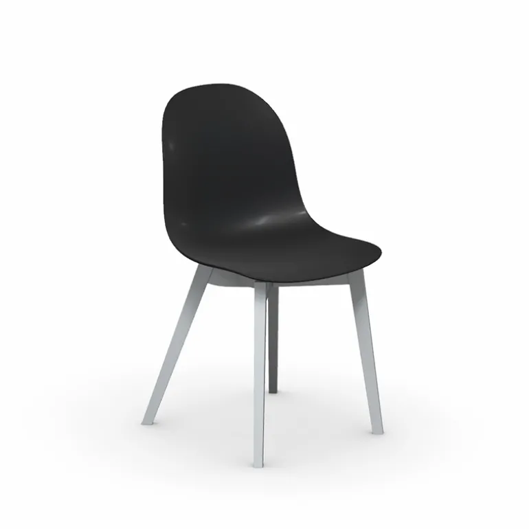 1665 Academy Connubia© Chaise scandinave en polypropylène et bois