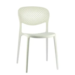 Abby Connubia® Chaise de jardin empilable en polypropylène recyclé avec dossier microperforé