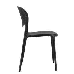 Abby Connubia® Chaise empilable en polypropylène recyclé avec dossier microperforé