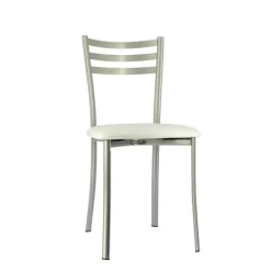 Ace 1320 Chaise de cuisine en métal avec assise en simili rembourrée
