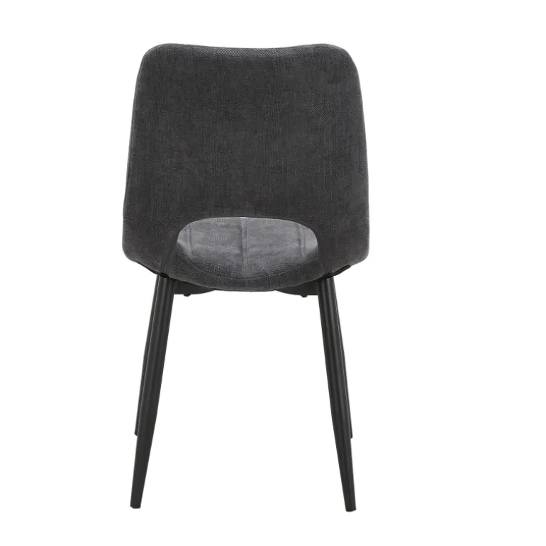 AgatheChaise cosy en tissu avec pieds en métal noir