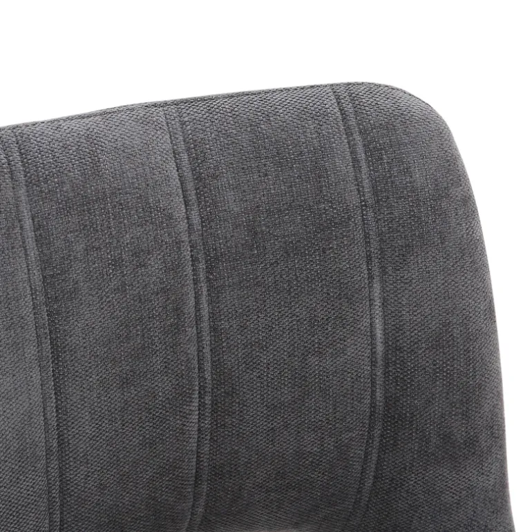 AgatheChaise cosy en tissu avec pieds en métal noir