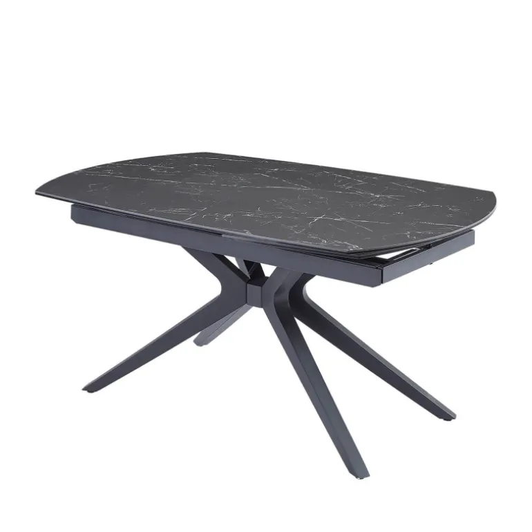 AngèleTable moderne extensible en céramique pieds métal