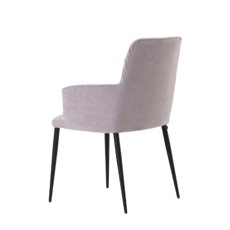 Aura Mobitec® Chaise avec accoudoirs moderne tissu et pieds en métal