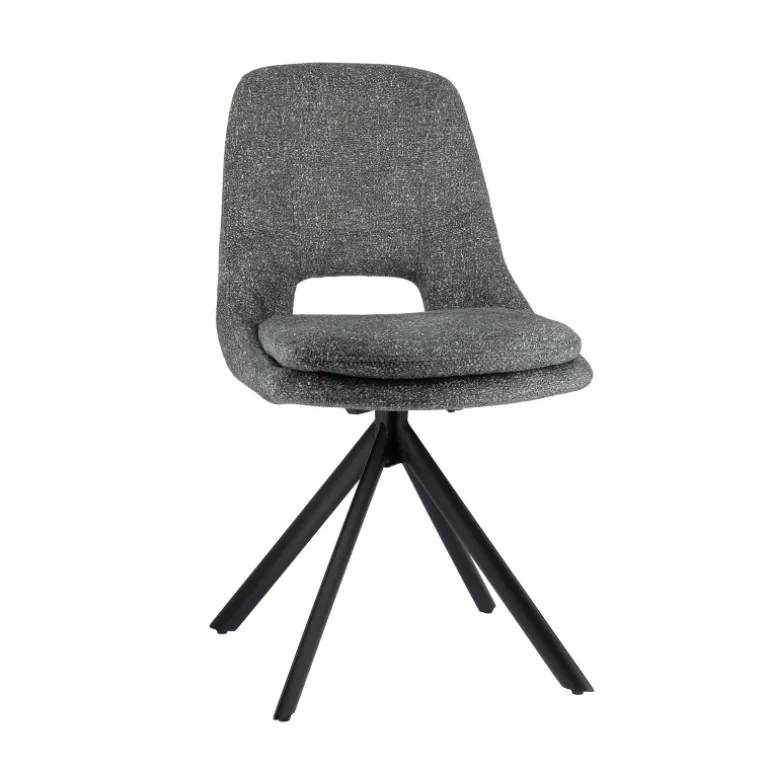 AzaléeChaise moderne en tissu rembourrée pieds en métal