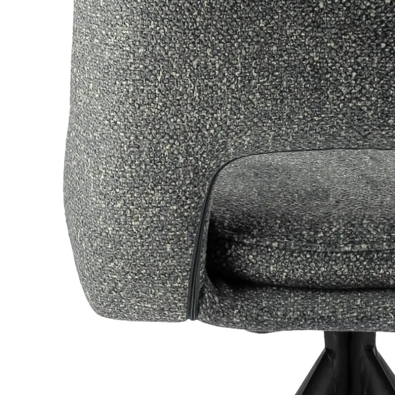 AzaléeChaise moderne en tissu rembourrée pieds en métal