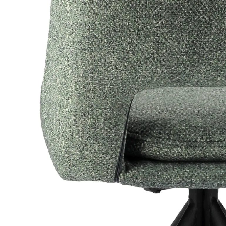 AzaléeChaise moderne en tissu rembourrée pieds en métal