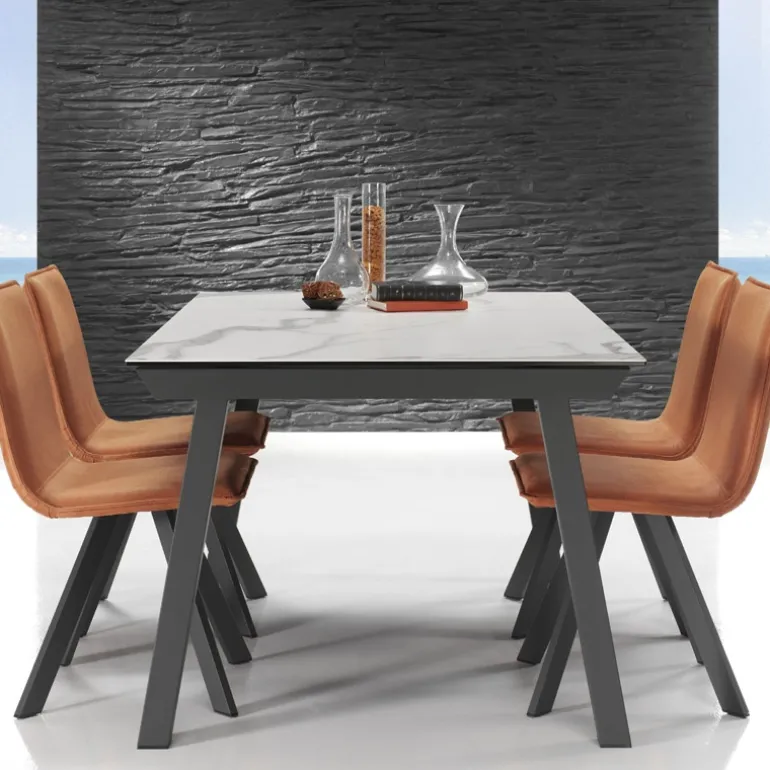 Benidorm Moblibérica® Table moderne extensible en céramique