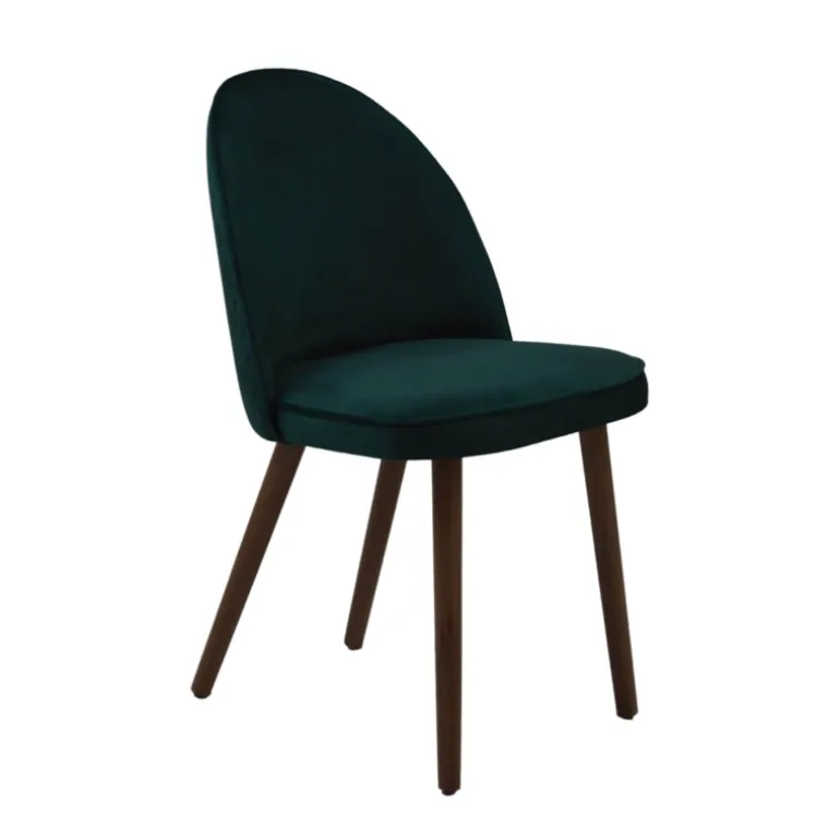 Bistrot Chaise cosy en tissu avec pieds en bois