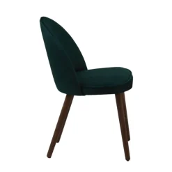 Bistrot Chaise cosy en tissu avec pieds en bois