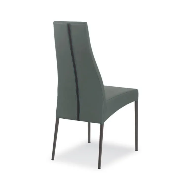 Carla Chaise en cuir de salle à manger italienne