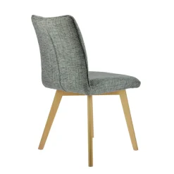 ColineChaise rembourrée en tissu avec pieds en bois
