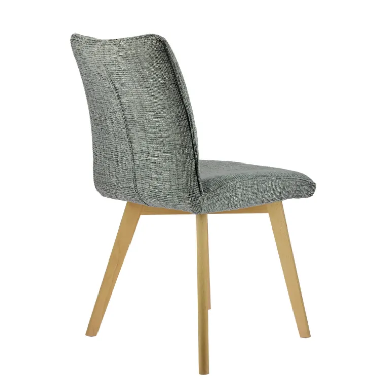 ColineChaise rembourrée en tissu avec pieds en bois