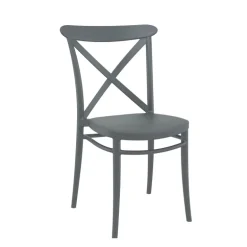 Cross Chaise de cuisine style bistrot empilable en polypropylène
