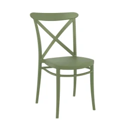 Cross Chaise de cuisine style bistrot empilable en polypropylène