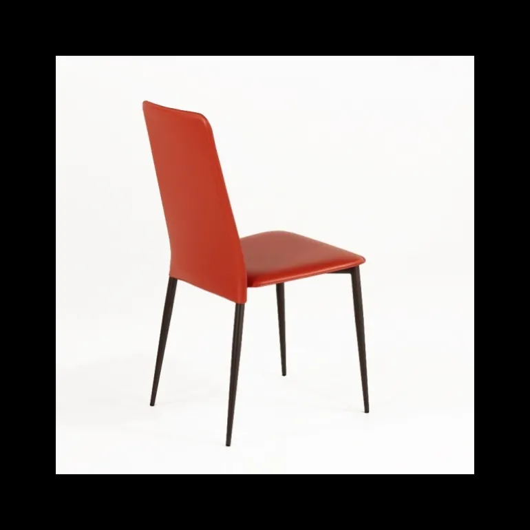 Ely A Chaise moderne en croûte de cuir