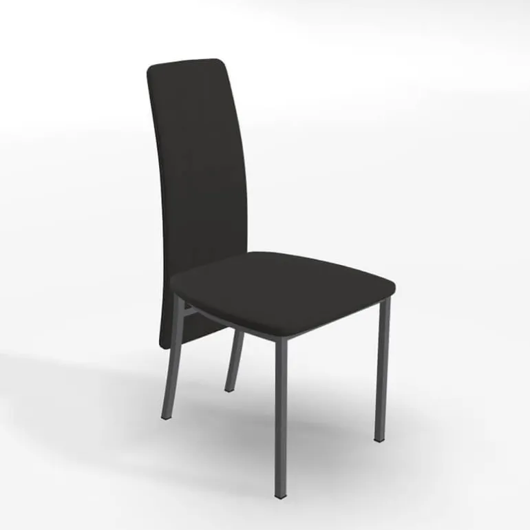 Elyn Chaise de séjour contemporaine tissu et pieds métal