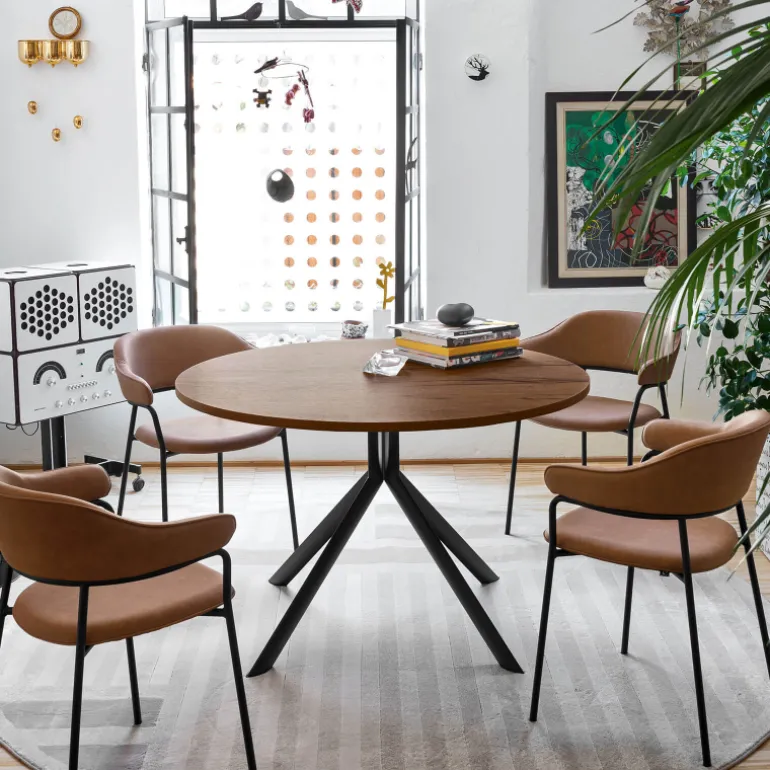 Giove Connubia® Table ronde extensible en mélaminé