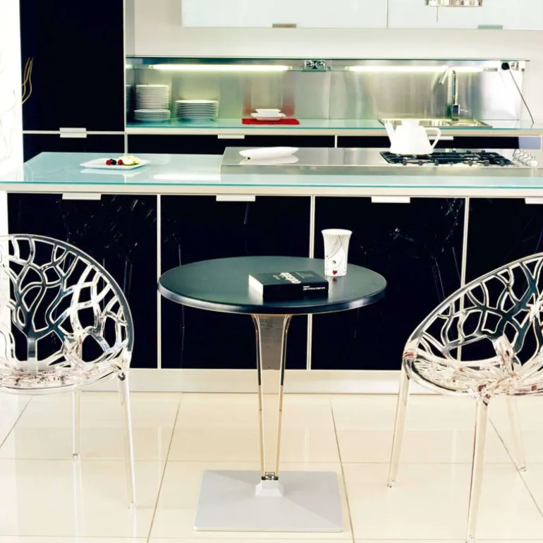 Ice Table design ronde en polycarbonate et stratifié