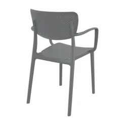 Loft Chaise moderne avec accoudoirs en polypropylène micro perforé