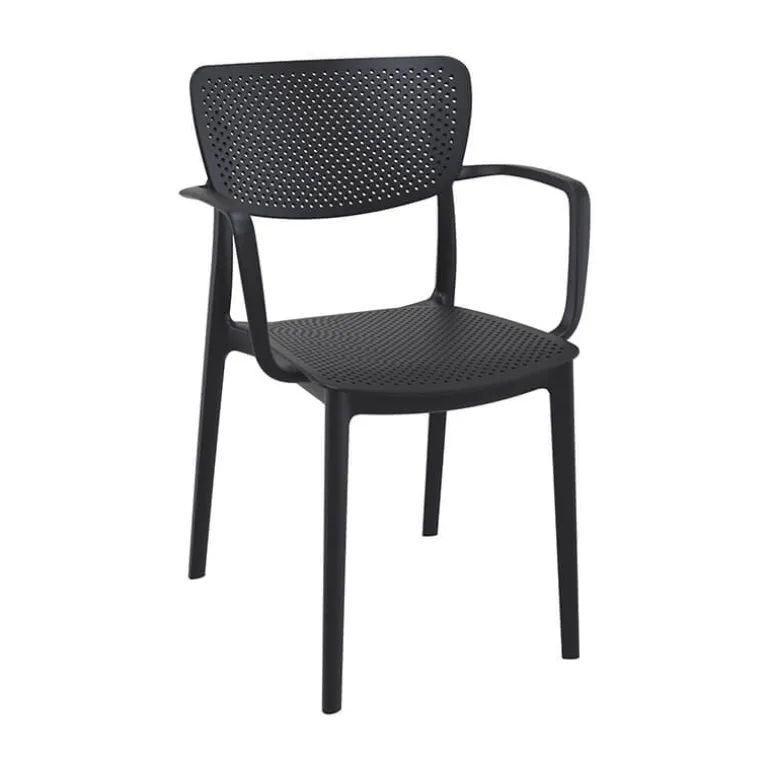 Loft Chaise moderne avec accoudoirs en polypropylène micro perforé