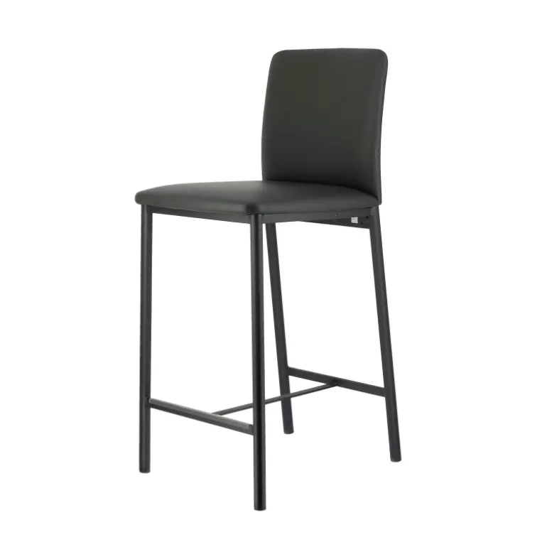 Loft Tabouret snack contemporain en simili et métal