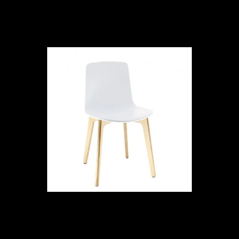 Lottus Enea® Chaise design en polypropylène et pieds bois