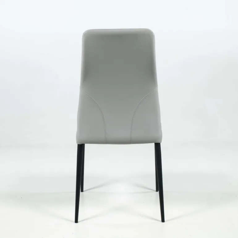 Mathilde Chaise de séjour moderne italienne en synthétique et pieds en métal