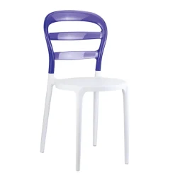 Miss Bibi Chaise moderne en polycarbonate transparent et polypropylène
