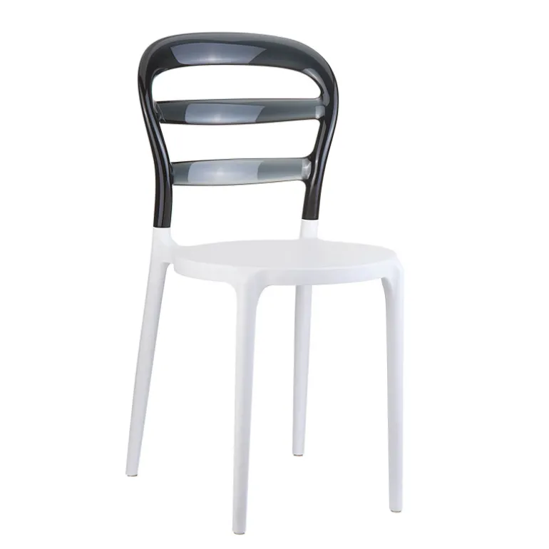 Miss Bibi Chaise moderne en polycarbonate transparent et polypropylène