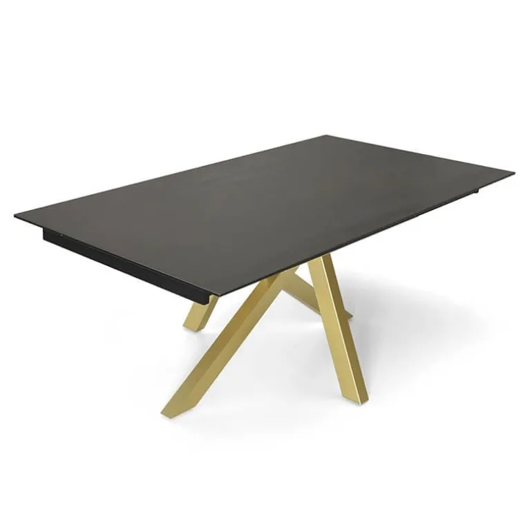 Moon Table design extensible en Dekton avec pied central