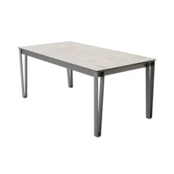 Okaso Table extensible moderne en céramique pieds en épingle
