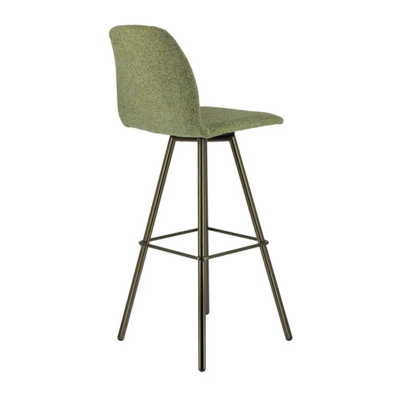 Osaka Tabouret de bar moderne en tissu et pieds en métal