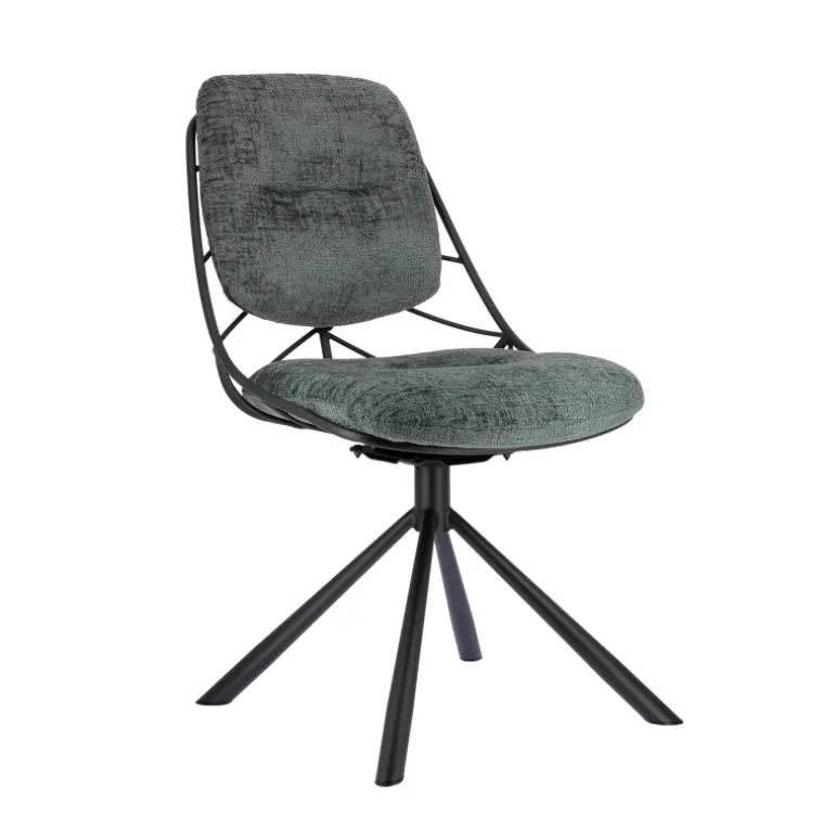 PaulineChaise design confortable pivotante en tissu