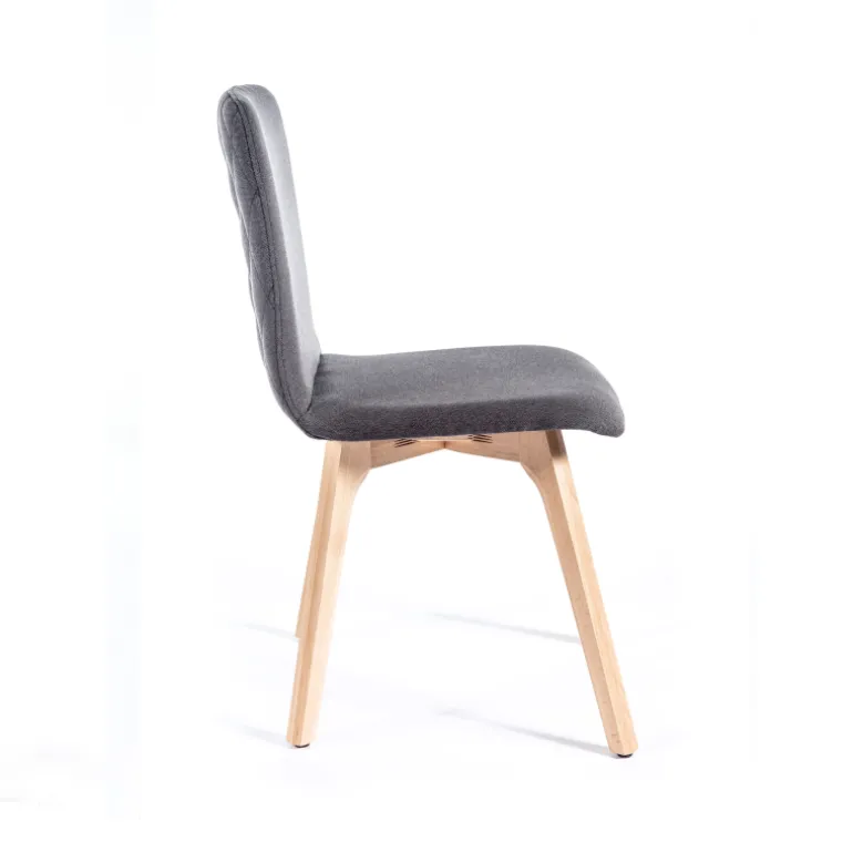 Plaza diamant Chaise de séjour moderne en tissu dos matelassé