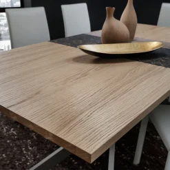 Renzo Table de salle à manger design extensible en stratifié