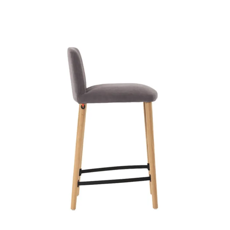 Rob C05 Mobitec® Tabouret snack en tissu et bois massif