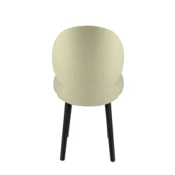 Severus Chaise cosy en tissu et pieds bois