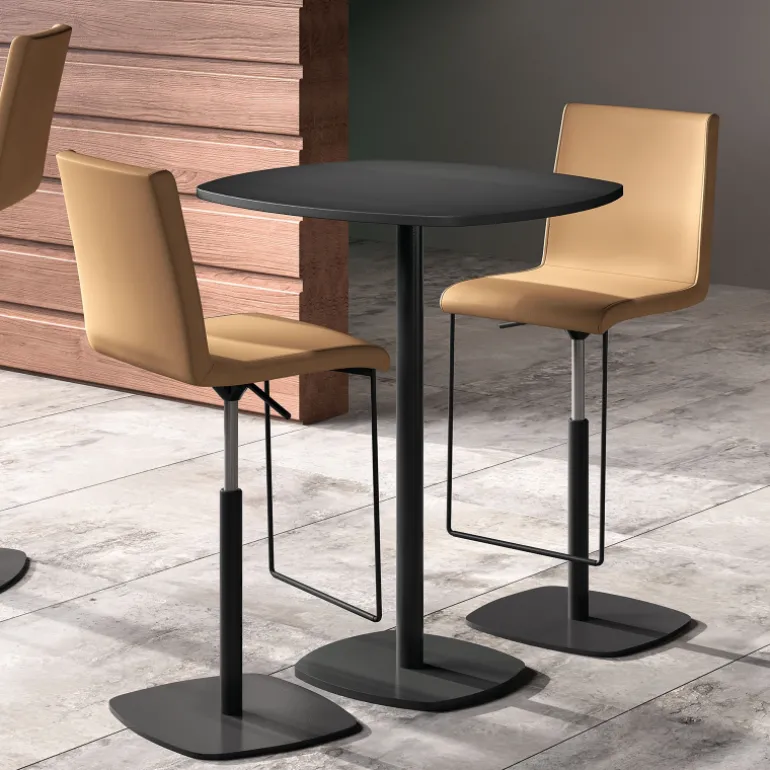 Sherpa Tabouret en simili réglable en hauteur et pivotant rembourré