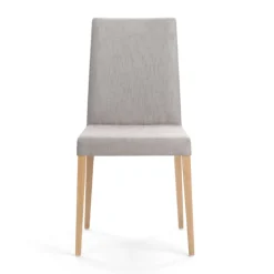 Slim Mobitec® Chaise de salle à manger en tissu et pieds en bois