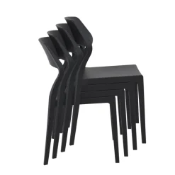 Snow Chaise empilable design en polypropylène