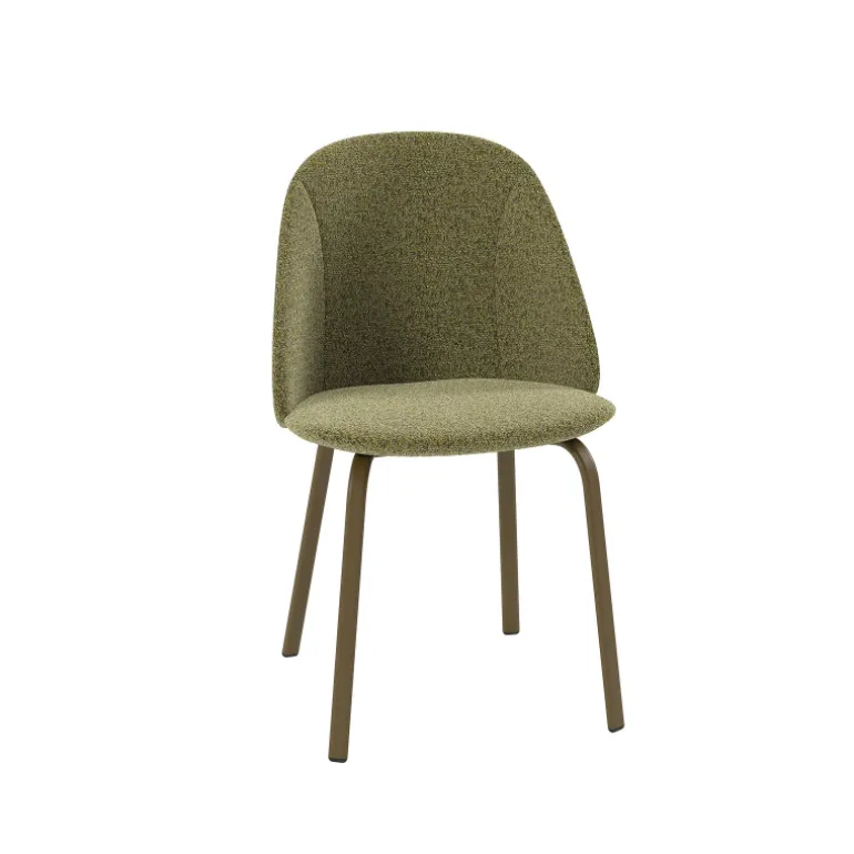 Sofia Chaise tissu confortable avec pieds en métal