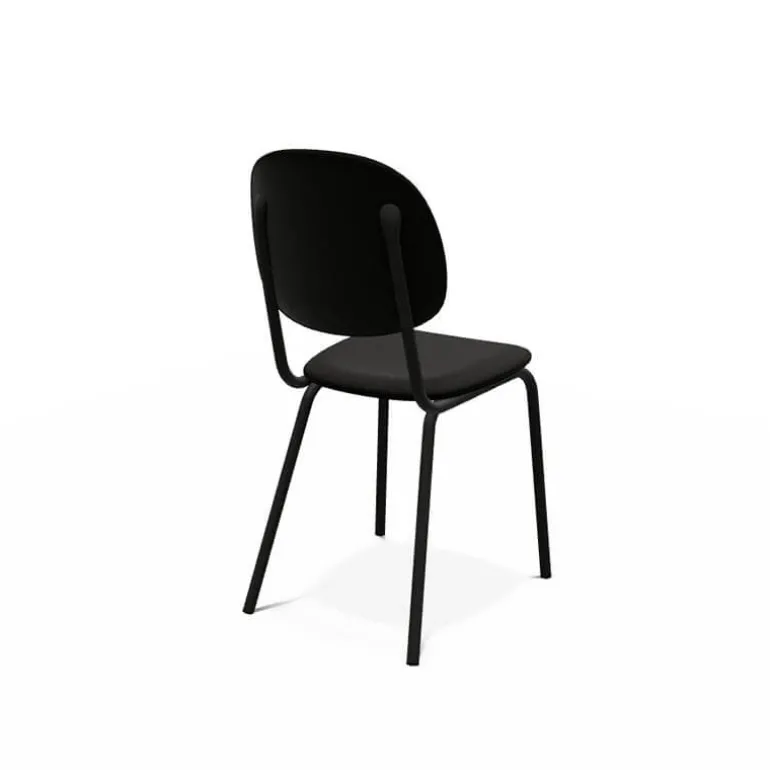 STR5 Chaise contemporaine en métal et en tissu fabriquée en Belgique