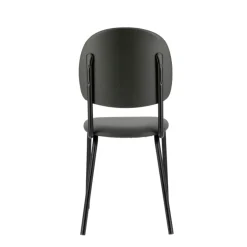 STR5 Chaise de cuisine en simili et métal