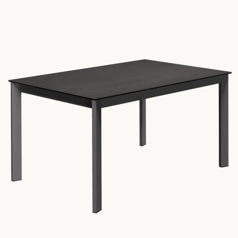 Zenit Table rectangulaire céramique avec pieds métal